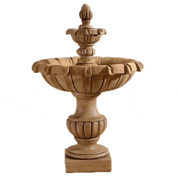 Petite Chateau Two Tier Outdoor Cast Stone Garden Fountain Fountain Tuscan