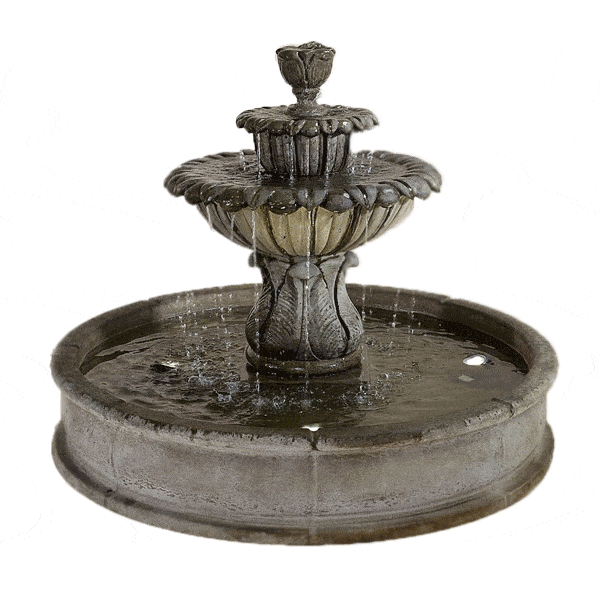 Minutus Florian Pond Outdoor Cast Stone Garden Fountain Fountain Tuscan