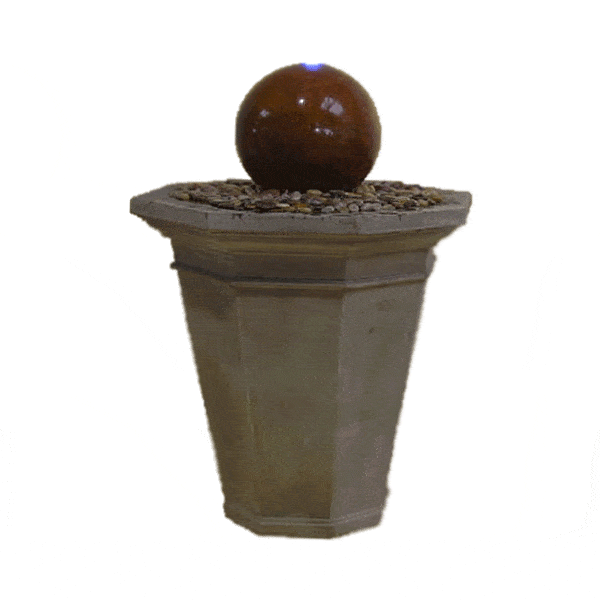 Octoball Outdoor Cast Stone Garden Fountain Large Fountain Tuscan