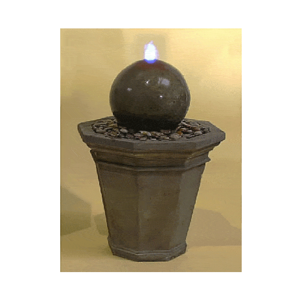 Octoball Outdoor Cast Stone Garden Fountain Small Fountain Tuscan