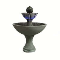 Thumbnail for Ronde Two Tier Outdoor Cast Stone Garden Fountain Fountain Tuscan