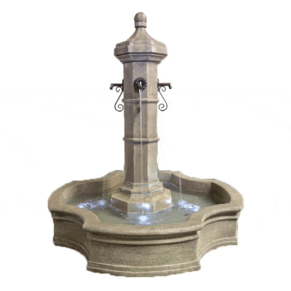 Roubaix Pond Outdoor Cast Stone Garden Fountain for Spouts Fountain Tuscan