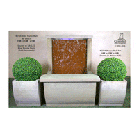 Thumbnail for Slate Water Wall Outdoor Cast Stone Garden Fountain w/ Bench Fountain Tuscan