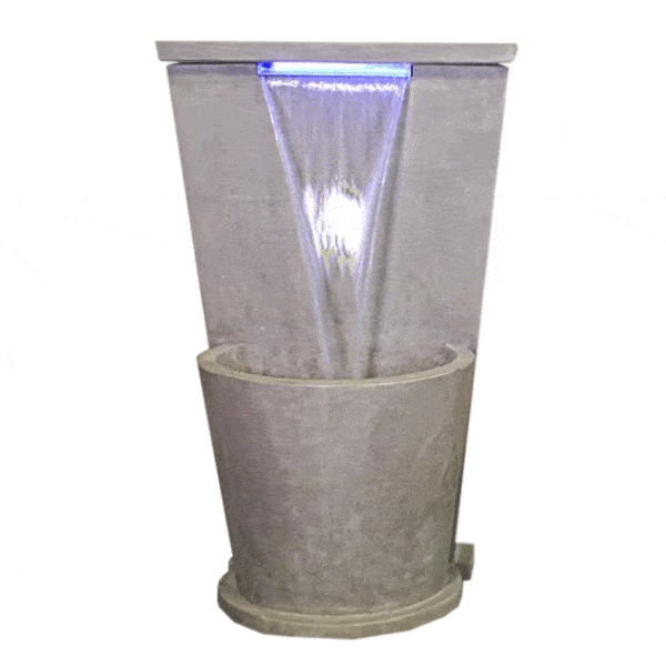 Nadine Aqua Glow Wall Outdoor Cast Stone Garden Fountain Fountain Tuscan