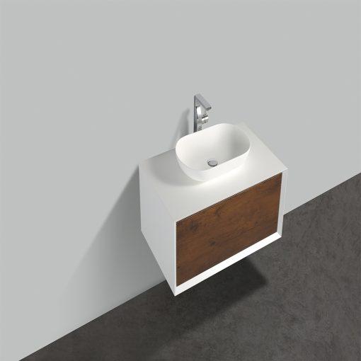 Eviva Santa Monica 36″ Wall Mount Bathroom Vanity w/ Solid Surface Sink Vanity Eviva