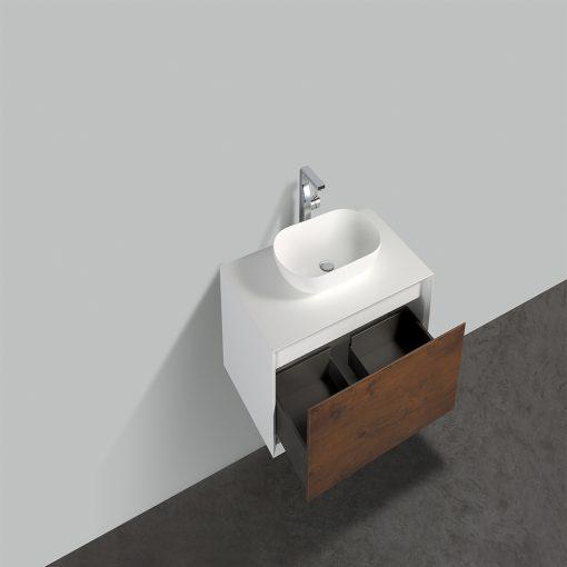 Eviva Santa Monica 36″ Wall Mount Bathroom Vanity w/ Solid Surface Sink Vanity Eviva