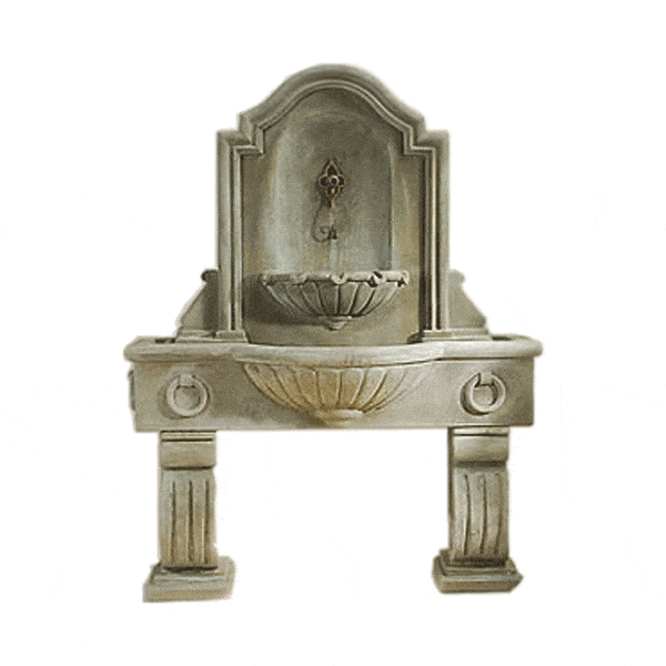Anduze Outdoor Cast Stone Garden Wall Fountain Tall For Spout Fountain Tuscan