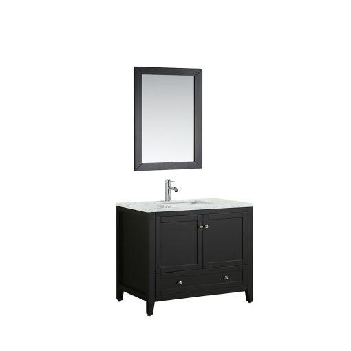 Eviva Lime 36″ Bathroom Vanity with White Jazz Marble Carrera Top Bathroom Vanity Eviva