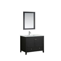Thumbnail for Eviva Lime 36″ Bathroom Vanity with White Jazz Marble Carrera Top Bathroom Vanity Eviva