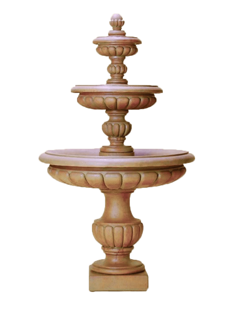 Parigi Three Tier Cast Stone Outdoor Garden Fountain Fountain Tuscan