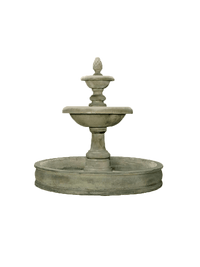 Thumbnail for Newcastle Two Tier Pond Outdoor Cast Stone Garden Fountain Fountain Tuscan