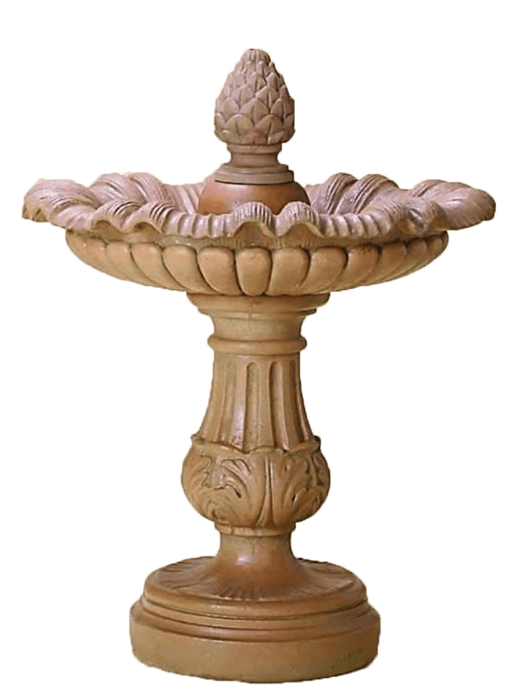 Pavia Pineapple Cast Stone Outdoor Garden Fountain Fountain Tuscan