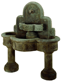 Thumbnail for Ricco Deruta Wall Cast Stone Outdoor Garden Water Fountain For Spout Fountain Tuscan
