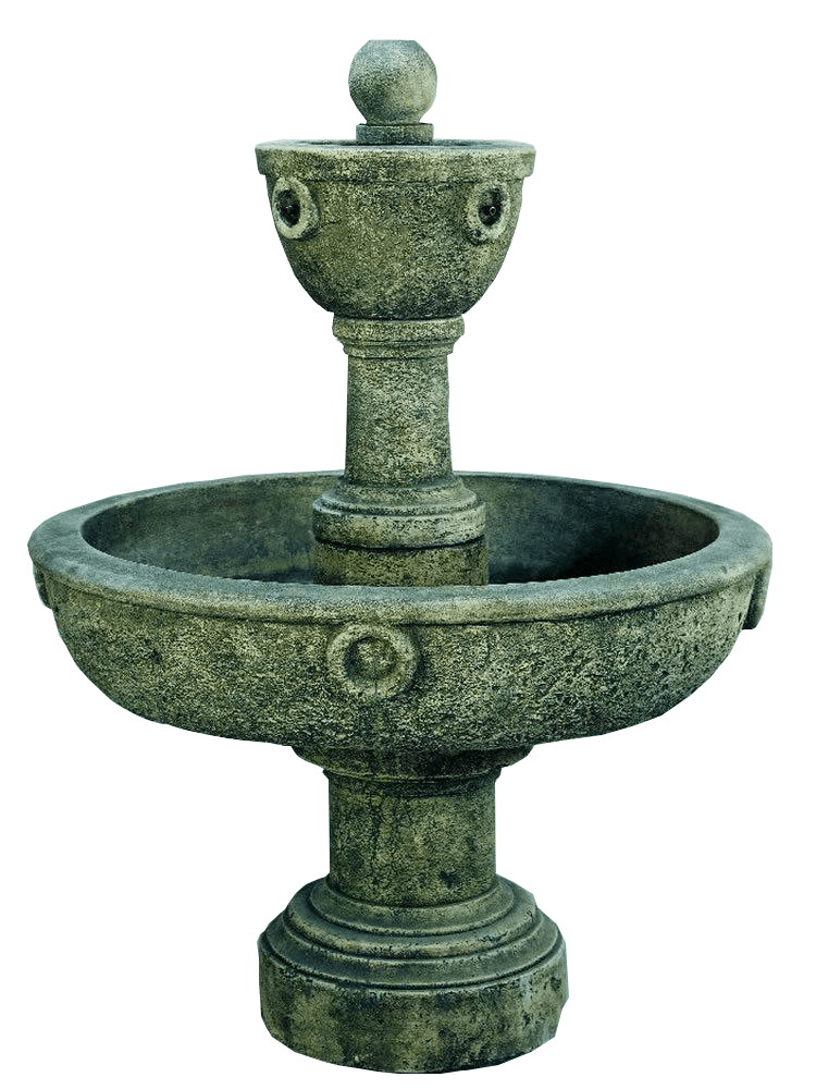 Nocera Cast Stone Outdoor Garden Fountain With Spout Fountain Tuscan