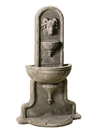 Thumbnail for Ram Wall Cast Stone Outdoor Garden Fountain Fountain Tuscan