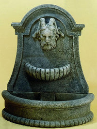 Thumbnail for Tauro Wall Cast Stone Outdoor Garden Fountain Fountain Tuscan