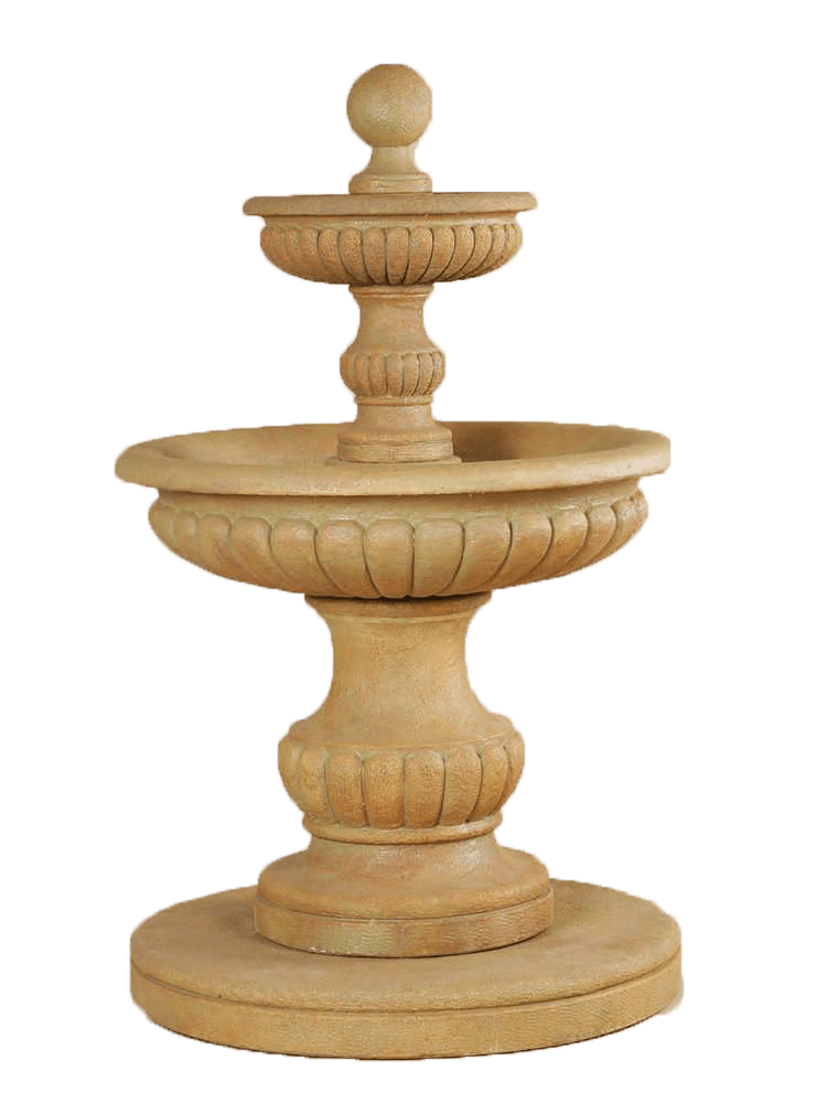 Acqua Sparta Two Tier Outdoor Water Cast Stone Garden Fountain Fountain Tuscan