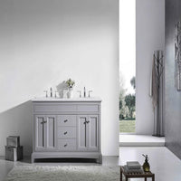 Thumbnail for Eviva Elite Princeton 72″ Solid Wood Bathroom Vanity Set with Double OG White Carrera Marble Top Vanity Eviva