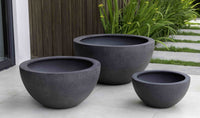 Thumbnail for Campania International Fiber Clay Piccadilly Lite Planter Urn/Planter Campania International Charcoal Large
