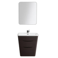 Thumbnail for Eviva Victoria 32″ Modern Bathroom Vanity with White Integrated Acrylic Sink Vanity Eviva Chest Nut