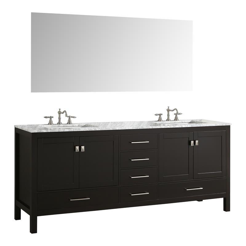 Eviva Aberdeen 78"Double Sink Solid Wood Bathroom Vanity Bathroom Vanity Eviva