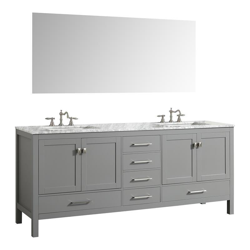 Eviva Aberdeen 78"Double Sink Solid Wood Bathroom Vanity Bathroom Vanity Eviva