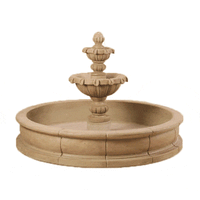 Thumbnail for Versailles Two Tiered Pond Outdoor Cast Stone Garden Fountain Fountain Tuscan