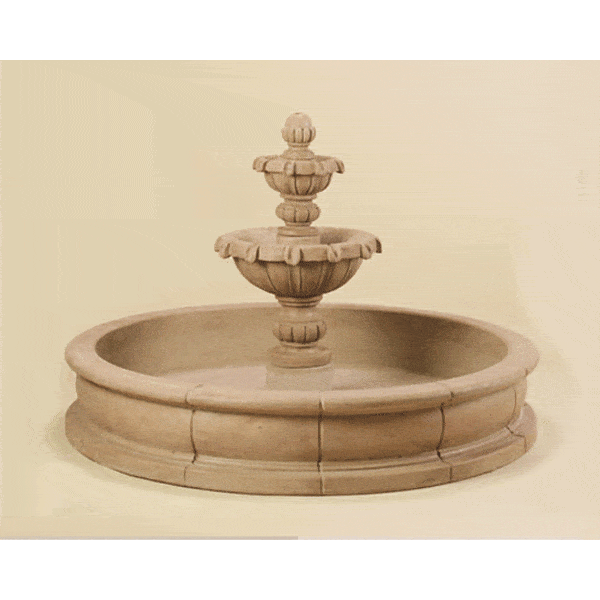Versailles Two Tiered Pond Outdoor Cast Stone Garden Fountain Fountain Tuscan