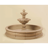Thumbnail for Versailles Two Tiered Pond Outdoor Cast Stone Garden Fountain Fountain Tuscan
