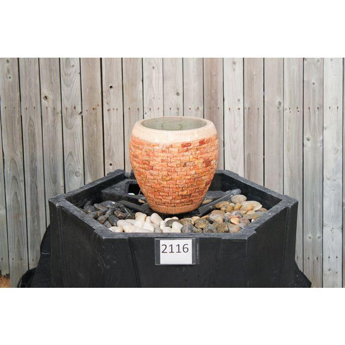 Stoned Urn FNT2116 Ceramic Vase Complete Fountain Kit Vase Fountain Blue Thumb 