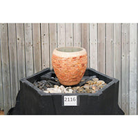Thumbnail for Stoned Urn FNT2116 Ceramic Vase Complete Fountain Kit Vase Fountain Blue Thumb 