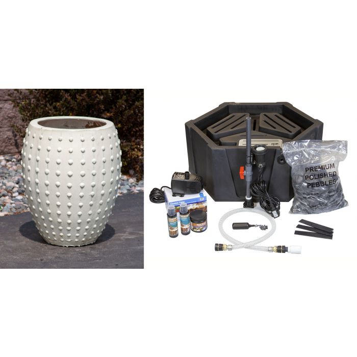 One of a Kind FNT2201 Ceramic Vase Complete Fountain Kit Vase Fountain Blue Thumb