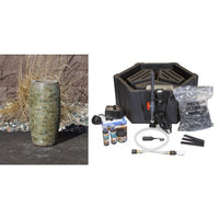 Thumbnail for Stoned Urn FNT2335 Ceramic Vase Complete Fountain Kit Vase Fountain Blue Thumb