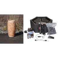 Thumbnail for Stoned Urn FNT2336 Ceramic Vase Complete Fountain Kit Vase Fountain Blue Thumb