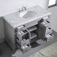 Thumbnail for Eviva Elite Stamford 42″ Bathroom Vanity w/ Double Ogee Edge White Carrara Top Vanity Eviva