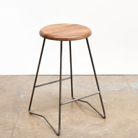 Thumbnail for Gingko Nelson Mid-Century 25 in. Counter Stool - Set of 2 Counter Stool Gingko Natural Walnut