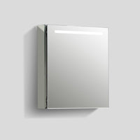 Thumbnail for Eviva Lazy 24 inch all mirror wall mount/recessed medicine cabinet with LED lights Bathroom Vanity Eviva