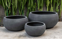 Thumbnail for Campania International Fiber Clay Exton Bowl Planter Urn/Planter Campania International Lead Lite Large