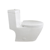 Thumbnail for Eviva Softy® Elongated Cotton White One Piece Toilet with Soft Closing Seat Cover, High efficiency, Water Sense and CUPC certified with the United States plumbing standards Toilets Eviva