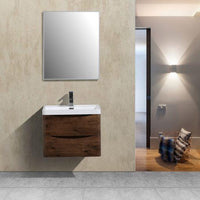 Thumbnail for Eviva Smile 28″ Wall Mount Modern Bathroom Vanity w/ White Integrated Top Vanity Eviva