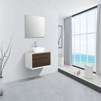Thumbnail for Eviva Santa Monica 36″ Wall Mount Bathroom Vanity w/ Solid Surface Sink Vanity Eviva Gray Oak