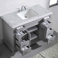 Thumbnail for Eviva Elite Princeton 42″ Solid Wood Bathroom Vanity Set with Double OG White Carrera Marble Top Vanity Eviva