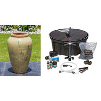 Thumbnail for Tuscany FNT3867 Ceramic Triple Vase Complete Fountain Kit Vase Fountain Blue Thumb