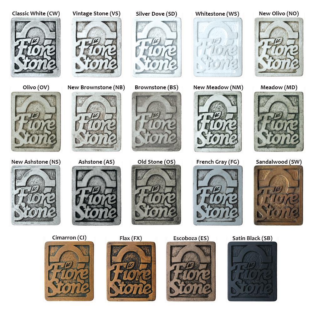 Roma Cast Stone Fountain w/Xl P.Apple, w/Pond, Black Fountain Fiore Stone