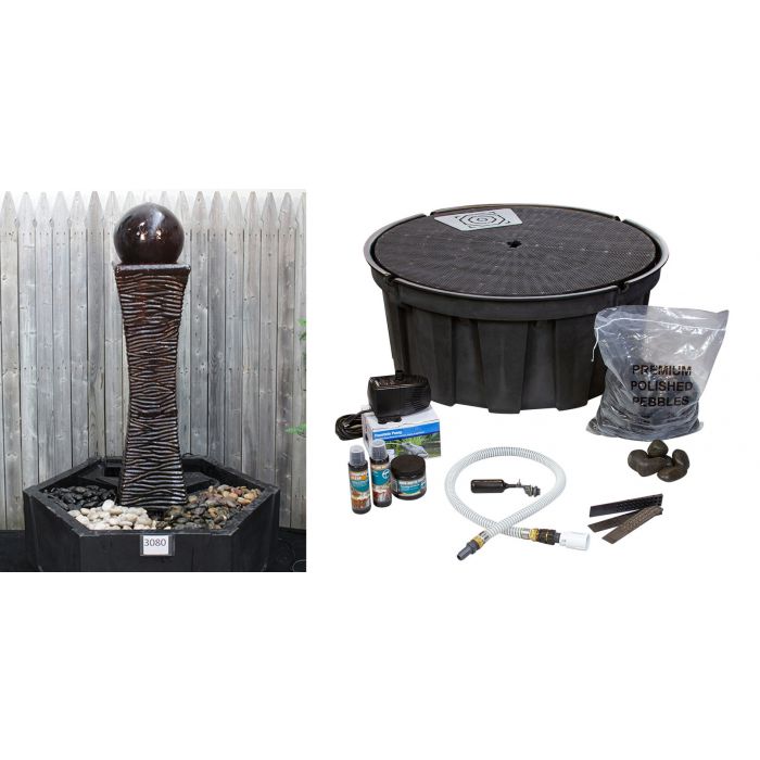 Closed Top FNT3080 Ceramic Vase Complete Fountain Kit Vase Fountain Blue Thumb