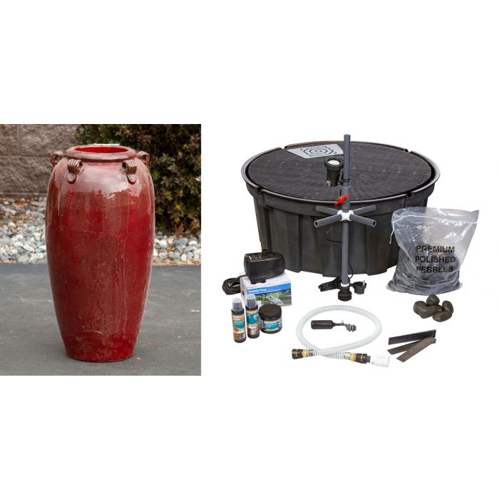 Amphora FNT3199 Ceramic Vase Complete Fountain Kit Vase Fountain Blue Thumb