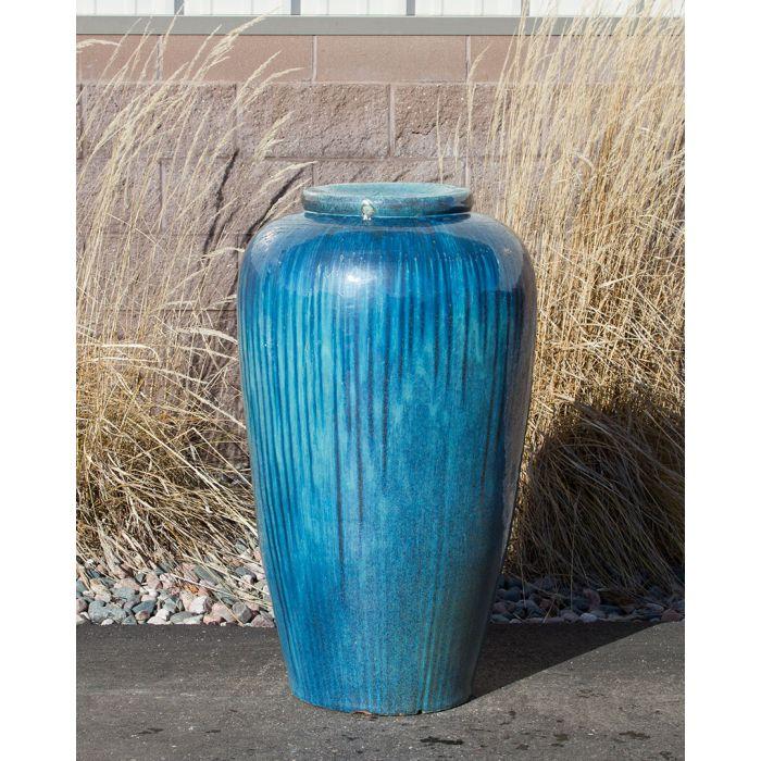 Closed Top FNT3444 Ceramic Vase Complete Fountain Kit Vase Fountain Blue Thumb