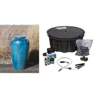 Thumbnail for Closed Top FNT3444 Ceramic Vase Complete Fountain Kit Vase Fountain Blue Thumb