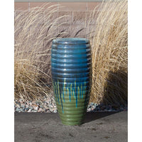 Thumbnail for Closed Top FNT3459 Ceramic Vase Complete Fountain Kit Vase Fountain Blue Thumb