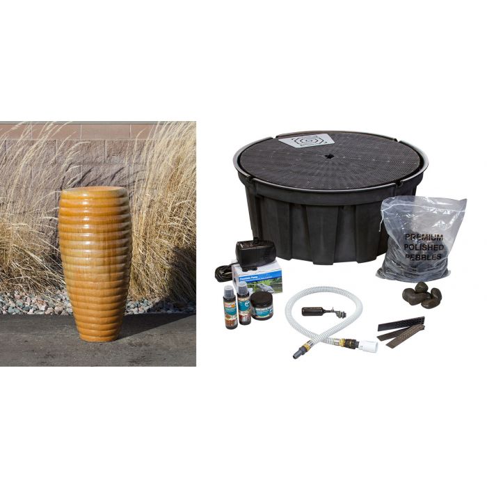 Closed Top FNT3463 Ceramic Vase Complete Fountain Kit Vase Fountain Blue Thumb